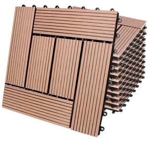 Deuba Placi WPC - set 11 piese, mozaic 30x30 cm