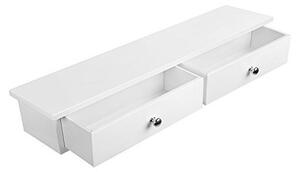 Etajera cu rafturi, Songmics, Alb, LWS65WT, 65 x 15 x 10 cm