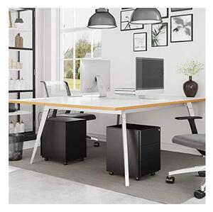Dulap inchidere cu cheie, Songmics, 39 x 45 x 55 cm, 3 sertare, OFC63BK, Negru