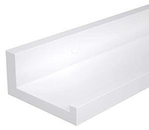 Set 2 etajere de perete, Songmics, Alb, 80x10x5 cm