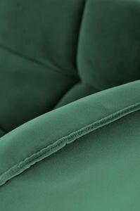 Fotoliu modern Belton, catifea verde, 74x73x78 cm