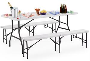 Deuba Set pentru bere 183 cm - alb