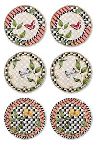 Set 6 farfurii JRD019, multicolor, ceramica, 19 cm