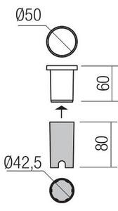 Redo 90042 - Lampă încastrată exterior LED INCAS LED/2,3W/230V IP65