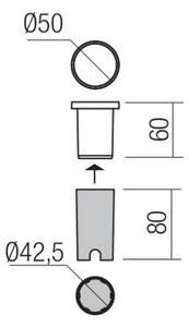 Redo 90044 - Lampă încastrată exterior LED INCAS LED/2,3W/230V IP65