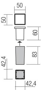Redo 90041 - Lampă încastrată exterior LED INCAS LED/2,3W/230V IP65