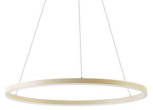 Arcchio Lampă suspendată LED Albiona, bej, 1 inel, Ø 80 cm, reglabil, Bej, Bucătărie, Metal, Modern