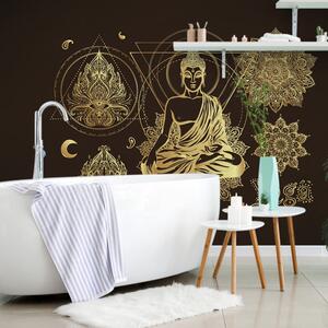 Tapet Buddha de aur meditează
