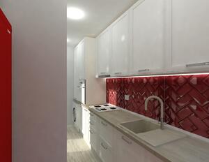 Proiect design mobila bucatarie retro