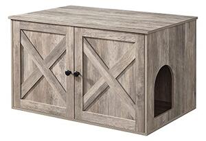 Litiera pentru pisici, Feandrea, Gri, 80x53x50 cm
