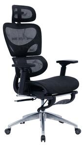 Scaun de birou manager cu suport pentru picioare Thelonius plasa negru