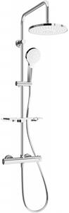 Set de duș Mexen KT05 cu robinet termostatic Kai, alb-crom, 771500593-00