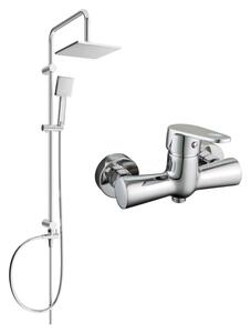 Set de duș Mexen Tord cu duș cu efect de ploaie și robinet de duș Kama, crom, 72540200-00
