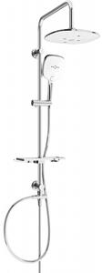 Set de duș Mexen T17 cu cap pătrat superior, crom/alb, 798171793-02