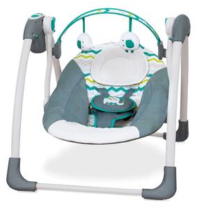 Leagan Electric de bebe, At Performance, Cu 7 melodii, 3 sunete naturale, 2 pozitii de reglare scaun, Albastru