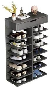 Pantofar cu 7 rafturi, 40 x 22 x 111 cm, Gri