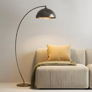 Lindby Lampă cu arc Jonera, gri, metal, E27, 185 cm înălțime, Gri, Camera de zi / sufragerie, Metal, Viața tânără