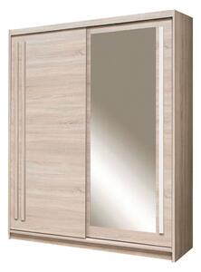 Dulap EFFECT, stejar sonoma, PAL melaminat, cu 2 usi, 175x59x215 cm