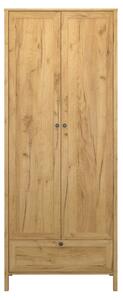 Dulap KLARK, stejar auriu, PAL laminat, cu 2 usi si un sertar, 84x49x2