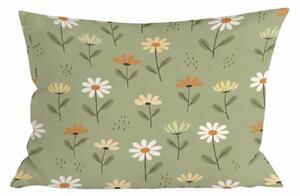 Husa din bumbac pentru perna FLORAL NEST 40x60 cm, verde