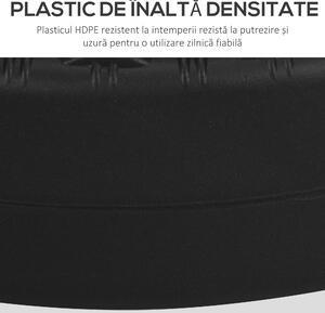 Outsunny Suport Rotund 29kg, 51cm Diametru, pentru Umbrelă Soare, Efect Ratan, Bază Rezistentă din Plastic | Aosom Romania