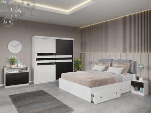Set dormitor complet Alb+Ferrara - Glass - C2
