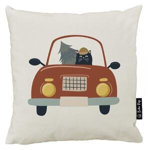 Față de pernă 45x45 cm cu model de Crăciun Cat Driver – Butter Kings