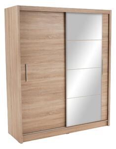 Dulap LOW, stejar sonoma, DTD laminat, cu 2 usi, 180x61x215 cm