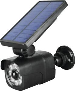 Lampă solară cu LED Entac 200 lumeni, formă cameră video falsă, senzor de mișcare, plastic negru