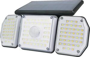 Lampă solară cu LED Entac 373 lumeni 3000-6400K, senzor de mișcare, plastic negru