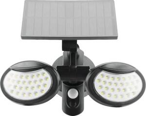 Lampă solară cu LED Entac 400 lumeni, senzor de mișcare, plastic negru