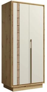 Dulap KEKS K1, stejar/casmir, PAL laminat, cu 2 usi, 89x54x194 cm