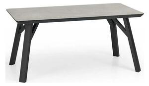 Masa HALIFAX, gri beton/negru, 160x90x76 cm
