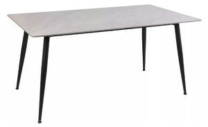 Masa RION, gri cu efect de marmura, ceramica/metal, 160x90x76 cm