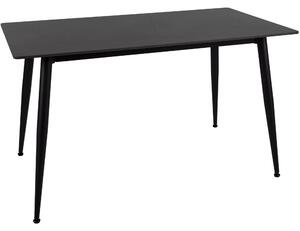 Masa RION, negru cu efect de marmura, ceramica/metal, 130x70x76 cm