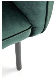 Fotoliu BRASIL, verde/negru, stofa catifelata, 91x72x78 cm