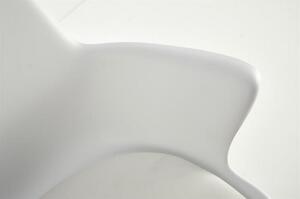 Scaun birou GASLY, alb, piele ecologica, 62x64x80 cm