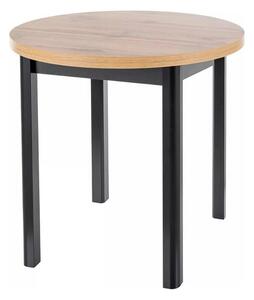 Masa ADAM, stejar artisan/negru, PAL laminat, 80x80x75 cm