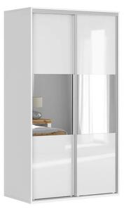 Dulap FLEX, alb, PAL, cu 2 usi, 120x66x218 cm