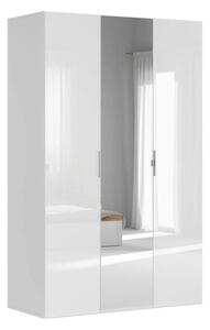 Dulap FLEX, alb, PAL, cu 3 usi, 150x66x240 cm