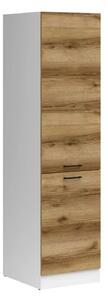 Dulap JUNONA LINE, alb/stejar, PAL, cu 2 usi, 58x50x196 cm