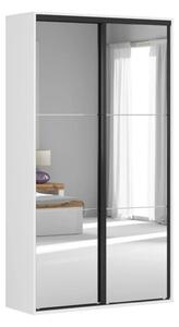 Dulap FLEX, alb, PAL, cu 2 usi, 120x45x218 cm