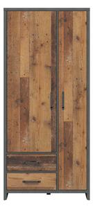 Dulap WESTON, maro/gri grafit, PAL laminat, 90x55x201 cm