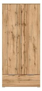 Dulap ZELE, stejar wotan, PAL, cu 2 usi, 91x57x195 cm