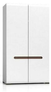 Dulap AZTECA, alb, PAL, cu 2 usi, 105x60x210 cm