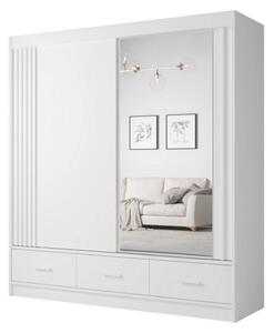 Dulap CANADA CA21-200, alb, PAL, cu 2 usi si 3 sertare, 200x60x215 cm