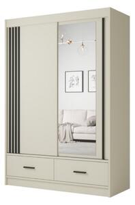 Dulap CANADA CA34-150, casmir/negru, PAL, cu 2 usi si 2 sertare, 150x6