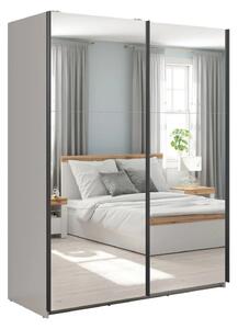 Dulap TETRIX, casmir, PAL, cu 2 usi si oglinzi, 154x60x196 cm