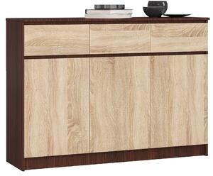 Comodă cu sertare Kuwait 3D 3D (wenge + stejar sonoma). Promo -21%. 1151974