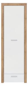 Dulap BALDER, alb/stejar sonoma, PAL, cu o usa, 62x39x192 cm